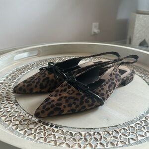 Dolce Vita Payge Slingback Flats. Leopard Suede Sz 9.5 | EUC